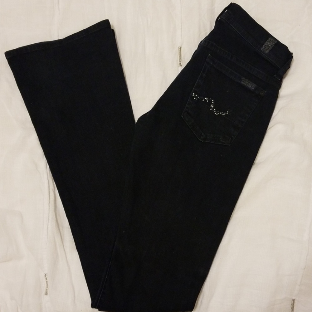 7 For All Man Kind Rocker Jeans Super Sark Wash